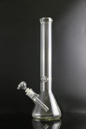 Narguilés Bécher 9mm Bong 12 pouces Glace épaisse éléphant Joint tuyau d'eau en verre avec 14/18 tige descendante 14mm bol type droit