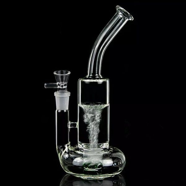 Vaso de precipitados Bongs de vidrio Cachimbas Tornado Perc Cyclone Percs Tuberías de agua 18 mm Plataformas de dab conjuntas Plataformas petroleras recicladoras