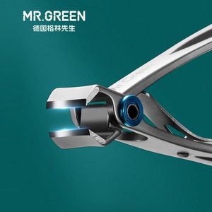 Beker Mr.Green Nagel Clippers Trimmer roestvrijstalen nagelgereedschap manicure dikke nagels snijschaar met glazen nagelbestand