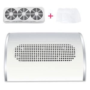 Ventilador de uñas de vaso Succión salón 3/1 Ventilador 40W Gel UV Varniz Dust Collector Arte de uñas Herramienta Aspiradora Manicura Hine ventilador