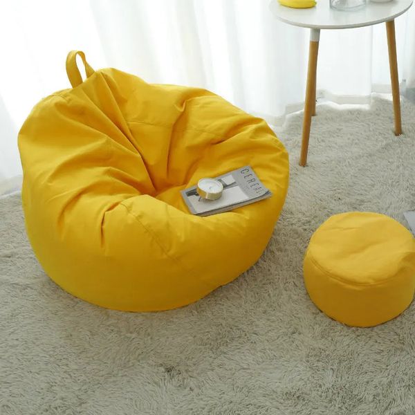 Housse de pouf facile à nettoyer, housse de pouf paresseux sans remplissage, siège de chaise longue, housse de Tatami de canapé bouffante, 240116