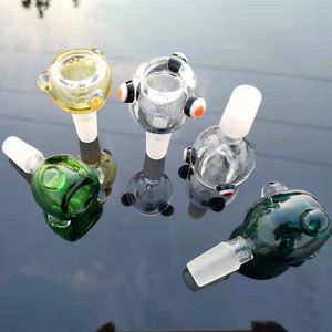 Bean Point Hookahs Glass Bowl Water Pijphouder 14 mannelijke 19 mm rookaccessoires voor bongs