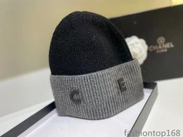 Bonnet automne/hiver extérieur chaud respirant chapeau souple bonnet béret luxe chapeau de créateur chapeau tricoté pour hommes et femmes