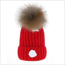 Beanie Cap heren designer bucket hats Nieuwe Mode Dames Dames Warme Winter Beanie Grote namaakbont Pom Poms Bobble Hat Outdoor M-2 cadeau 58