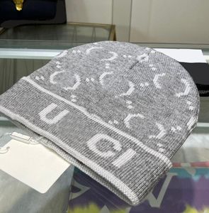 Beanie Caps gu cci winter warme wol gebreide beanie ontwerper modieuze motorkap Brief Letter Borduurhoeden Skull Caps Mens Dames H254