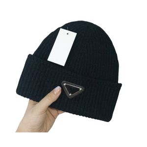 Unisex Cashmere Knitted Beanie Hat - Luxury Casual Skull Cap for Spring & Winter