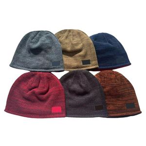 Beanie Designer heren en dames randloze motorkap hoed herfst en winter warm gebreide hoed pure wol warm warm
