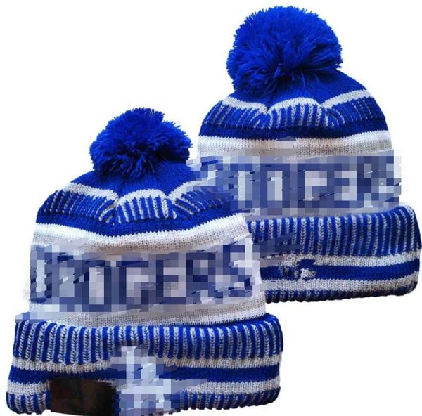 Bonnet Dodgers Bonnets Équipe de baseball nord-américaine Patch latéral Hiver Laine Sport Tricot Chapeau Crâne Casquettes A0