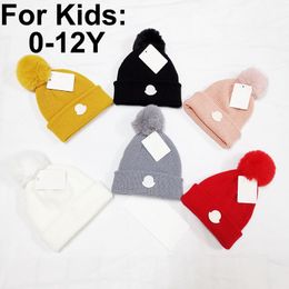 Muts voor 0-12Y Kinderen Wintermutsen Designer muts Emmer Kerstmuts Bobbel gebreide muts Mutsen voor kinderen Skull Caps Beste kerstcadeau Kerstmuts