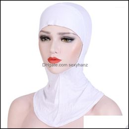 Beanie/Skl Caps Hats Hats, Scarves Gants Fashion Aessories Muslim Mini Hijab Cap Under Scarf Solid Fl Bonnet Inner Islamic Turban Hat1 Dr