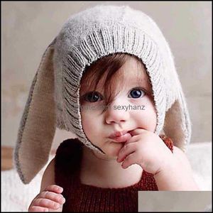 Beanie/skl caps hoeden hoeden sjaals handschoenen mode accessoires kinderen gebreide beanie herfst en winter mooie konijn baby wol skl anders