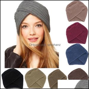 Bonnet/Skl Chapeaux Casquettes Chapeaux, Foulards Gants Aessories Mode Femmes Dames Boho Style Doux Laine Crochet Bonnet Tricoté Hiver Chaud Casual Musli