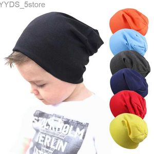 Beanie/Skull Caps 0M-4Y Nieuwe Baby Street Dance Hip Hop Lente Herfst Baby Muts Sjaal voor Jongens Meisjes Gebreide Muts Winter Warm Effen Kleur Kinderen Hoed YQ231108