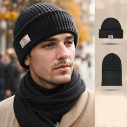 Beanie/Skull Caps 2 en 1 masque bonnets hommes hiver cagoule chapeau plein visage bouclier Ski Bonnet tactique cyclisme cache-oreilles casquette tricoté couvre-chef YQ240207