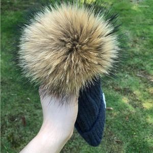 Beanie/Skull Caps 2022 Hoogwaardige merk Winter Hat Fur Pompom Davi22