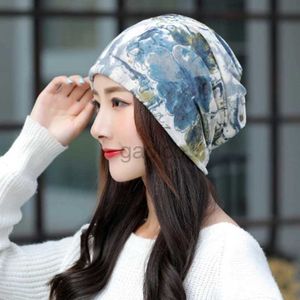 Banie / Capes de crâne 2022 Spring and Summer Thin Breathable Turban Hat Colon Cool Stocking Hollow Hollow