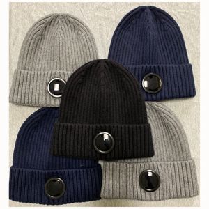 Bonnet / Skull Caps 3 couleurs un pare-soleil hommes femmes automne hiver laine tricoté lunettes casquette sports de plein air chapeaux couple bonnets noir gris bleu couleur