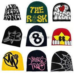 Beanie/Skull Caps 9 Stijlen Y2K Mode Skullies Multi Kleuren Jacquard Hoed Vrouwen Mannen Hip Hop Gebreide Muts groothandel Bonet Dropshipping Accessoires L0825