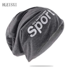 Beanie/Skull Caps volwassen unisex Fashion Spring herfst Warm Sport Beanies Dunne hoed Casual hiphop zachte motorkap voor vrouwen mannen Gorras Sale D240429