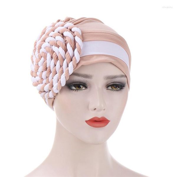 Bonnet/crâne casquettes automne hiver femmes Simple bonnet musulman dames chapeau Style soins des cheveux casquette dormir chimio chapeaux Oliv22