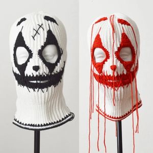 Beanie Skull Caps Balaclava Hoed voor Volwassen Herfst Winter Gebreid Masker P ography Props Angstaanjagende Ghost 231122