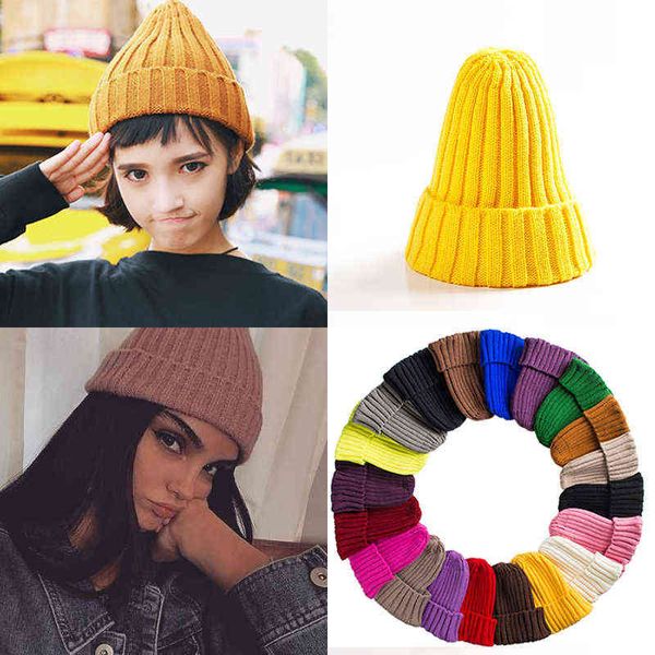 Capes à bille de beanie / crâne Ball Coton Mélans de coton unisexe Solide chaude Soft H T220823