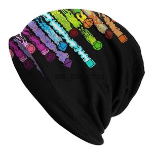 Bonnet / Skull Caps Beanie / Skl Bonnet Chapeaux Dnd Game Hommes Femmes Tricot Chapeau Dommage Dés Hiver Chaud Cap Bonnets Thermique Élastique X0907 Dr Oteat