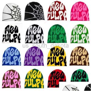 Beanie/Skull Caps Beanie/Skl Mea Cpas Beanies für Frauen Männer Paar Y2K Hüte Ins Fashion Bonnet Kpop Wolle Sklies Hoods Lady Accessori Dhhpu