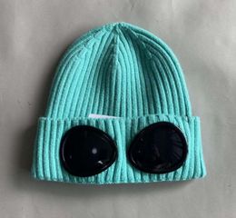 beanie/skull caps beanie17 kleur designer herfst windscherm mutsen twee lens brillen bril nieuwe cp mannen gebreid gezichtsmasker schedel cps outdoor casual sportsbonnet ess2