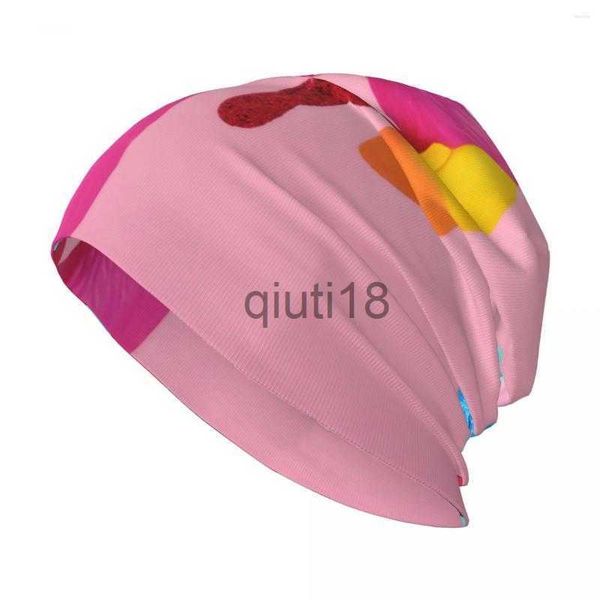 Bonnet / Skull Caps Bérets Rose Flamingo Élégant Stretch Tricot Slouchy Bonnet Multifonction Crâne Chapeau Pour Hommes Femmes x0922