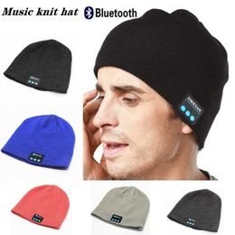 Beanie / Skull Caps Bluetooth beanie hat USB recargable música auricular inalámbrico contestador de teléfono de punto multifuncional T221020