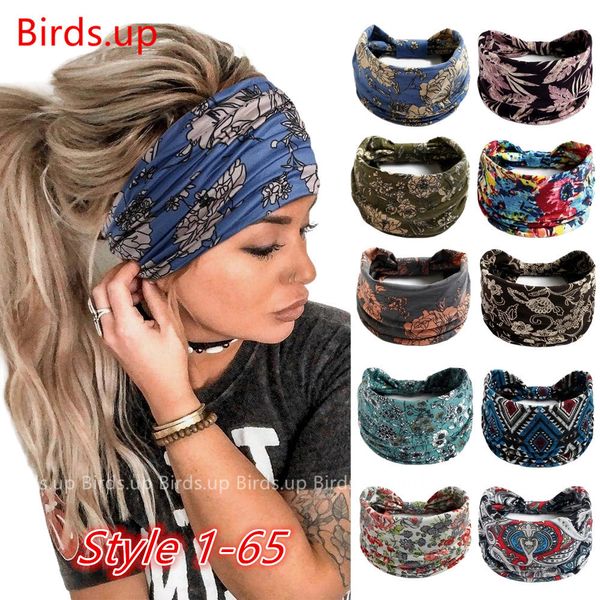 Bonnet Crâne Caps Boho Fleur Imprimer Bandeaux Larges Vintage Noeud Élastique Turban Bandeau pour Femmes Filles Coton Doux Bandana Cheveux Accessoires 230712