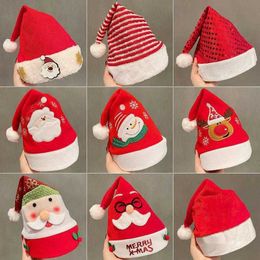 Muts/Skull Caps Kerstmuts Meisje Decoratieve Hoed Pluche Creatieve Kerstman Herten Hoorn Hoed Volwassen Kinderen Hoed Dressing