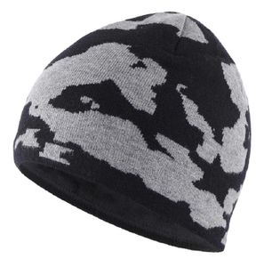Beanie/Skull Caps Connectyle nieuwe mode camo heren winter hoed acryl hoed dagelijkse muts cap zachte fleece gevoerde warm gebreide hoeden t221020
