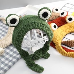 Beanie/Skull Caps Cute Frog Hat Beanies gebreide herfst winter solide hiphop schedels cap kostuum warme motorkap pography prop oliv22