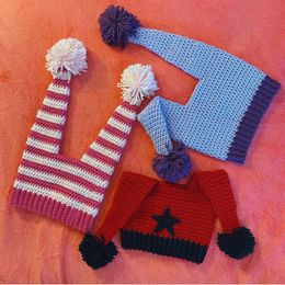 Bonnet/crâne casquettes mignon drôle tricoté motif étoile chapeau femmes coupe-vent hiver à la main double longues oreilles bonnet 230807