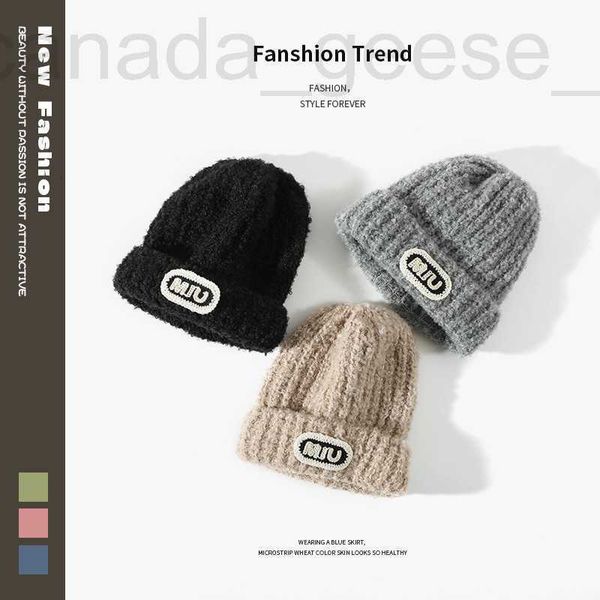 Bonnet / Skull Caps Designer Luxe Automne et hiver Premium Bonnet tricoté Fury Label Grand bandeau en laine Parent Enfant Chaud Polyvalent Tendance froide 50DV