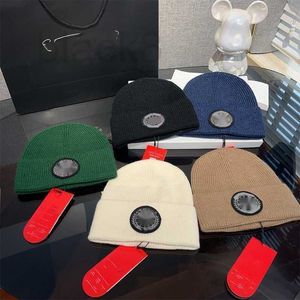 Beanie/Skull Caps Designer Winter Ganzen Nieuwe Scandinavische Trendy Merk Black Label Grote Plaat Wol Gebreide Wollen Muts Verdikte Warme Skimuts Paar UZJU