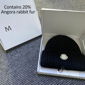 Beanie/Skull Caps Designer wollen muts gebreide muts met 20% Angora konijnenhaar voor bescherming tegen warmte in de winter. Hot selling trend in Europa en Amerika puur