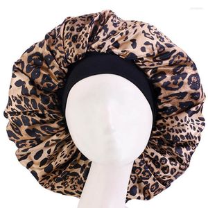 Bonnet/tête de mort casquettes Double couche Satin Lin Bonnet bonnet de couchage impression florale grande taille couvre-chef Oliv22