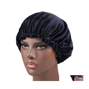 Bonnet / Crâne Casquettes Élastique Femmes Satin Bonnet Turban Chapeau Chapeaux Chimio Bonnets Soie Donna Sommeil Cap Dames Cheveux Er Wmtheb Queen66 49 Dhcly