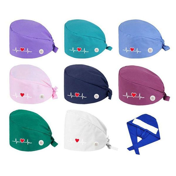 Bonnet/tête de mort casquettes mode Floral casquette chirurgicale Baotou fleur imprimer Phary Pet Shop femmes médecins infirmière docteur chapeau livraison directe accessoires Ha