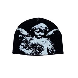 Bonnet/Crâne Casquettes Mode Tricoté Chapeau D'hiver Pour Les Femmes Léger Pliable Garder Au Chaud Coupe-Vent Cyclisme Chapeaux Y2K Bonnets Chapeau accessoire de rue goth 230829