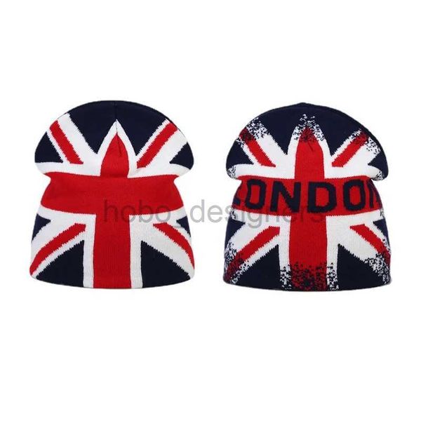 Beanie / crânes Caps mode UK Flag Imprimer des bonnets hivernaux femelles Cycling Ski