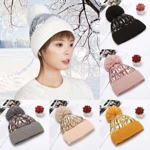 Bonnet/tête de mort casquettes mode femmes chapeaux d'hiver tricotés garder au chaud col Plus sauvage épais tricot bonnet chapeau unisexe Hip-hop Cap1 Eger22