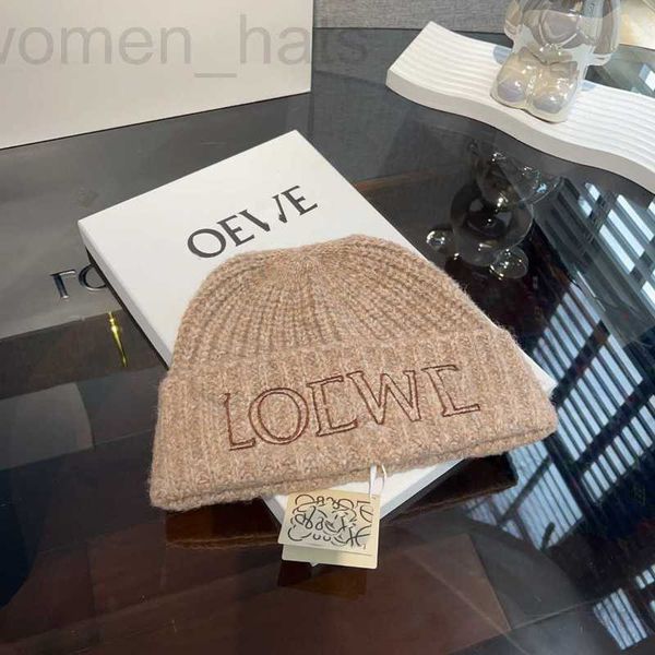 Bonnet / Skull Caps Chapeau tricoté en laine de mode pour femmes designer loewf hiver cachemire tissé hommes chauds anniversaire cadeau designer luxe PK2J