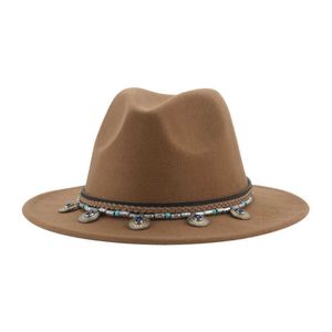Bonnet / Skull Caps Fedora Chapeaux Western Cowboy pour Femmes Hiver Vintage Noir Mariage Formel Panama Derby Hommes Sombreros De Mujer T221013