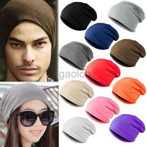 Beanie/Skull Caps Four Seasons All-match unisex gebreide hoed haken slouchy beanie stevige hoeden pet voor vrouwen heren bonen schedels hiphop hoeden d240429