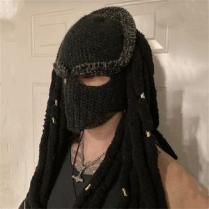 Beanie Skull Caps Fun Dreadlock Bivakmuts Mannen Kostuum Hoeden Halloween Cadeau Zachte Beanie Warme Muts 230829