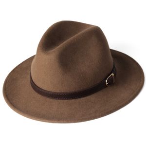 Bonnet/tête de mort casquettes FURTALK Australie laine Fedora chapeau femmes hommes chapeau dames Fedoras large bord Jazz feutre chapeau Vintage seau Panama hiver casquette L221013